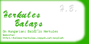 herkules balazs business card